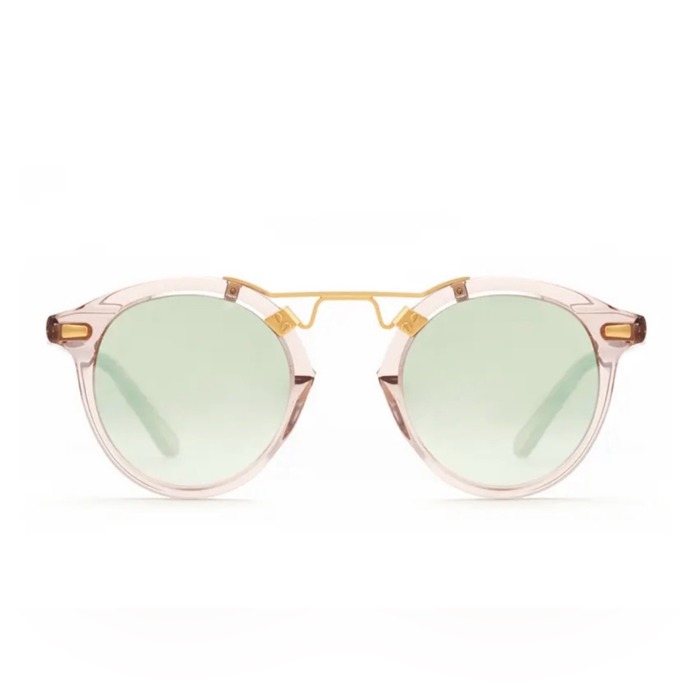 Krewe St. Louis Round Sunglasses, Petal 24k